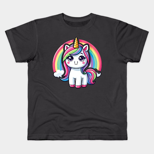 Unicorn S02 D43 Kids T-Shirt by Houerd